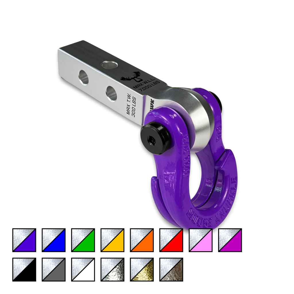 Jowl 5/8 Split Shackle and Mohawk 1.25 Receiver Combo Atomic Silver / Grape Escape Moose Knuckle Offroad