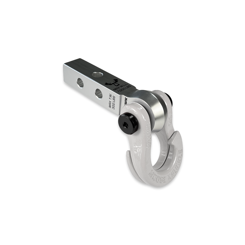 Jowl 5/8 Split Shackle and Mohawk 1.25 Receiver Combo Atomic Silver / Pure White Moose Knuckle Offroad