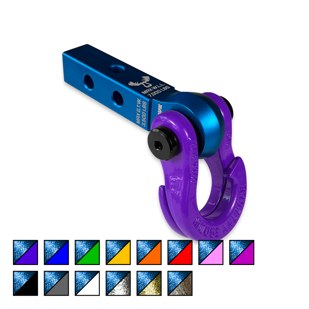 Jowl 5/8 Split Shackle and Mohawk 1.25 Receiver Combo Blue Pill / Grape Escape Moose Knuckle Offroad