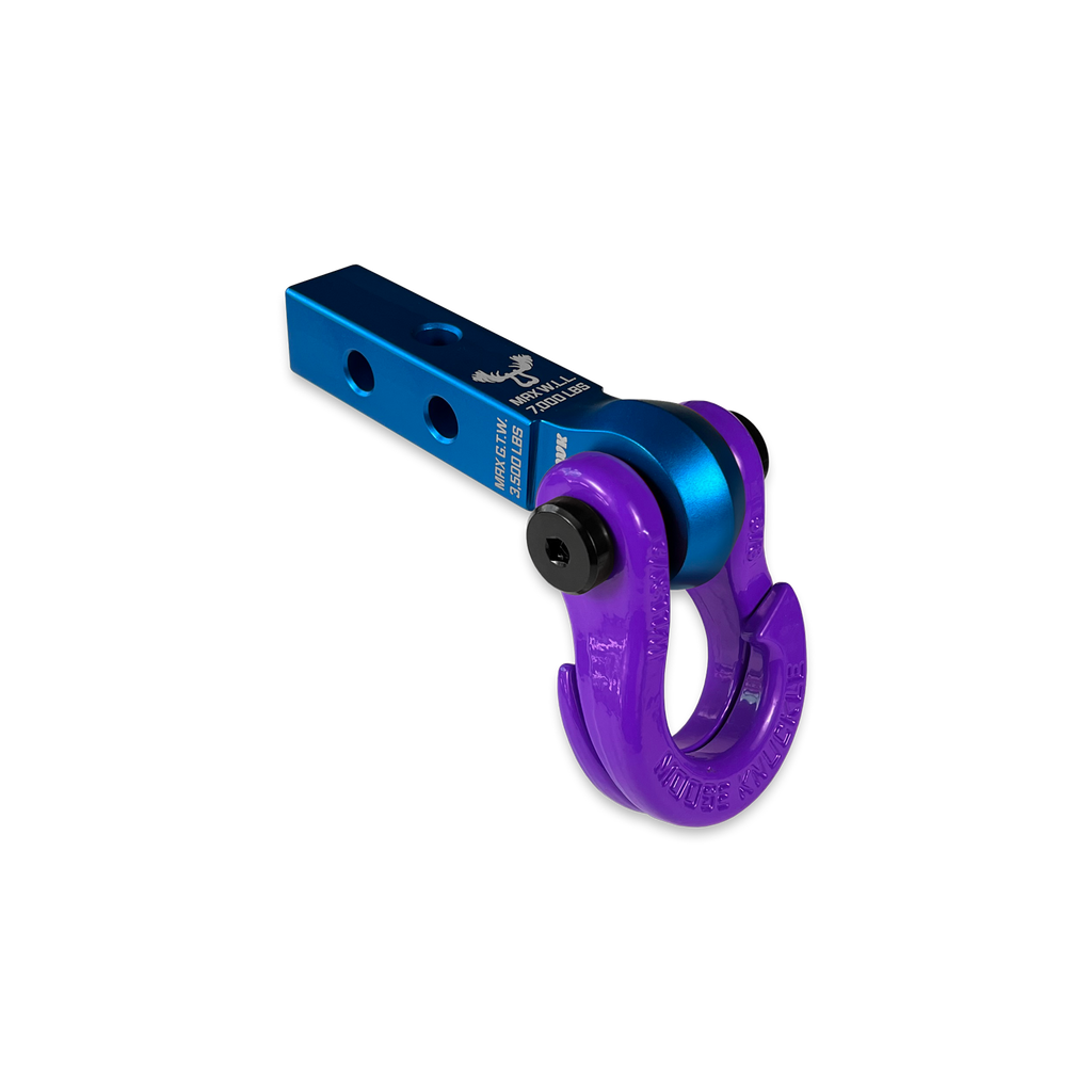 Jowl 5/8 Split Shackle and Mohawk 1.25 Receiver Combo Blue Pill / Grape Escape Moose Knuckle Offroad