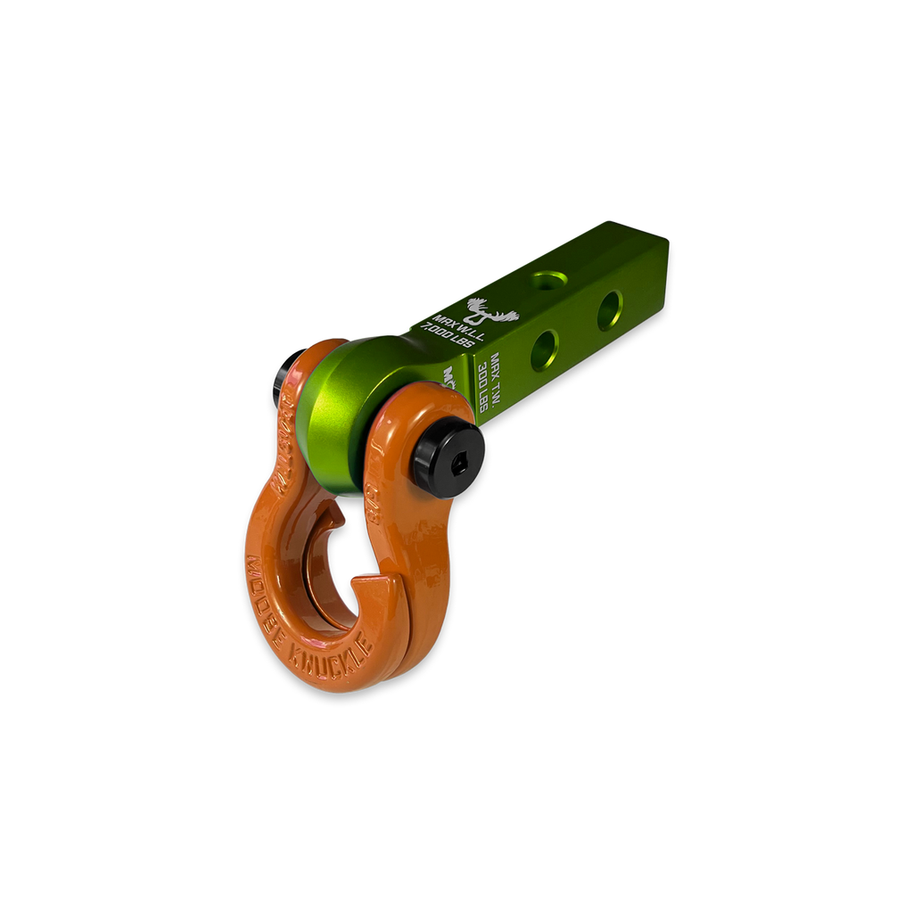 Jowl 5/8 Split Shackle and Mohawk 1.25 Receiver Combo Bean Green / Pure White Moose Knuckle Offroad