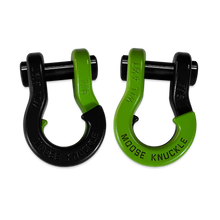 Load image into Gallery viewer, Jowl Recovery Split Shackle 7/8 Black Hole and Sublime Green Combo Moose Knuckle Offroad