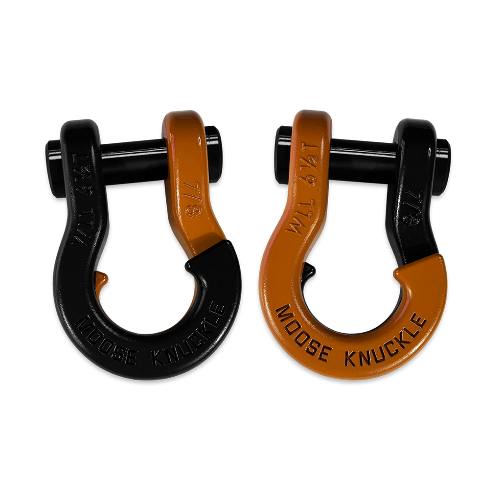 Jowl Recovery Split Shackle 7/8 Black Hole and Obscene Orange Combo Moose Knuckle Offroad
