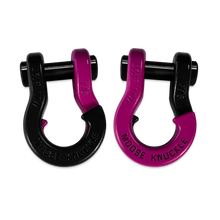 Load image into Gallery viewer, Jowl Recovery Split Shackle 7/8 Black Hole and Pogo Pink Combo Moose Knuckle Offroad