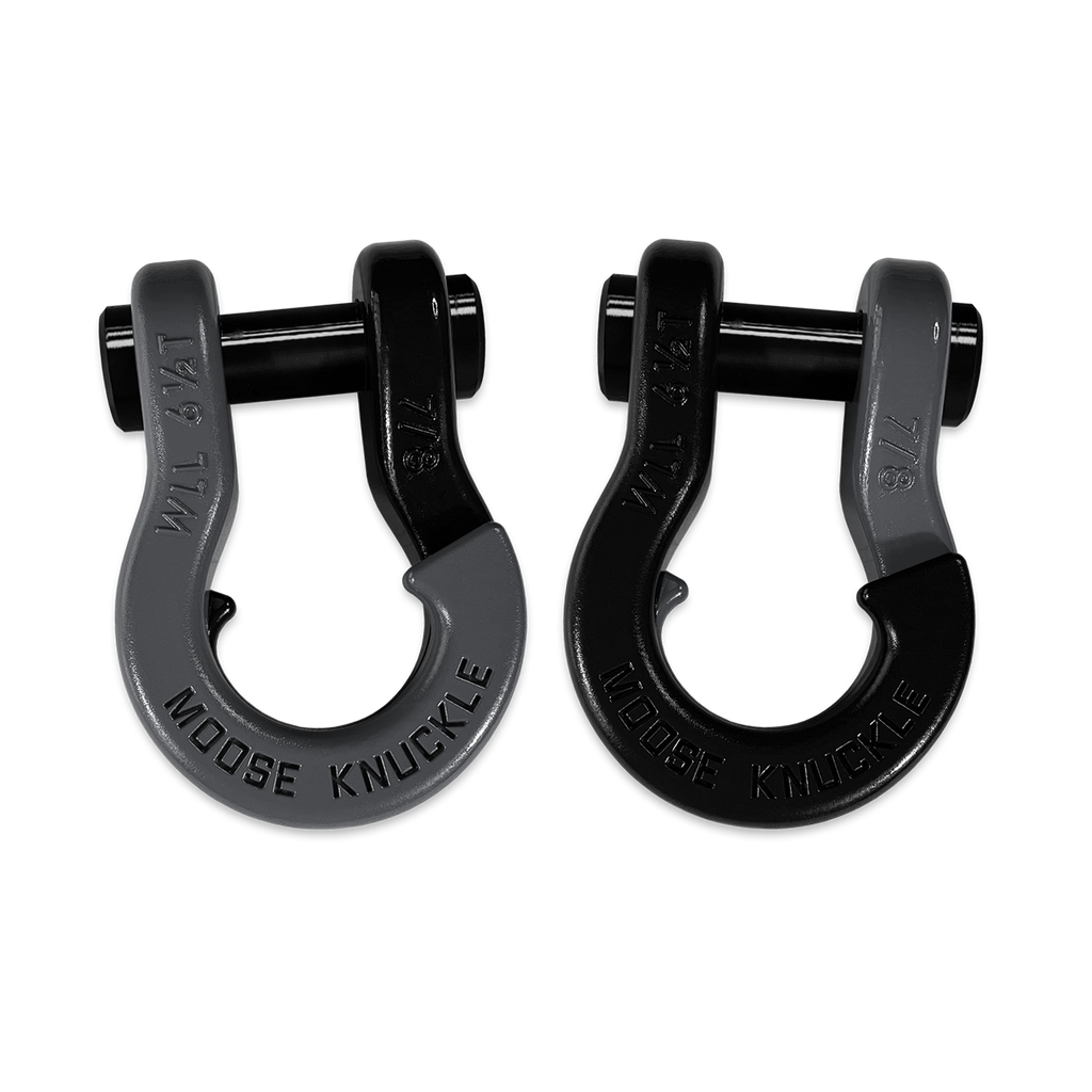 Jowl Recovery Split Shackle 7/8 Gun Gray and Black Hole Combo Moose Knuckle Offroad