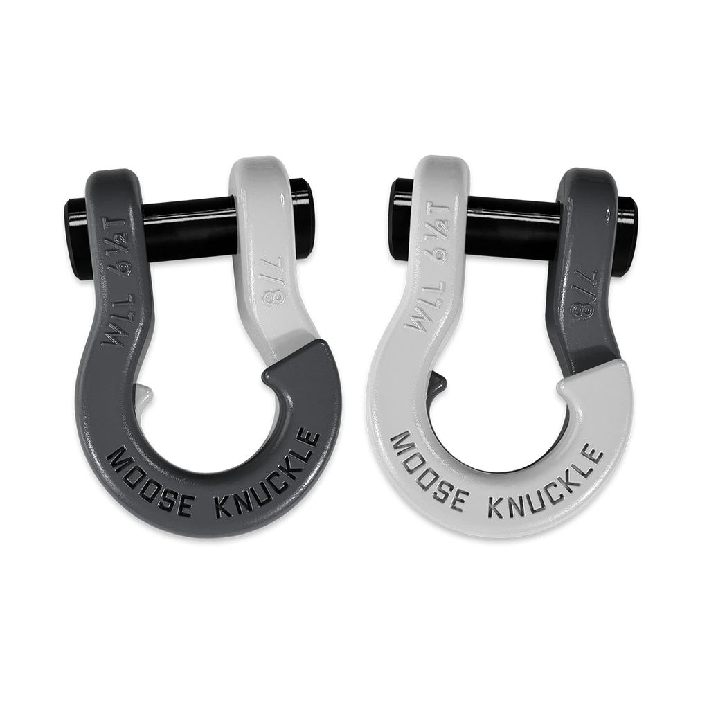 Jowl Recovery Split Shackle 7/8 Gun Gray and Pure White Combo Moose Knuckle Offroad