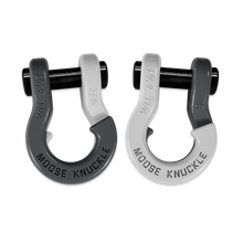 Load image into Gallery viewer, Jowl Recovery Split Shackle 7/8 Gun Gray and Pure White Combo Moose Knuckle Offroad