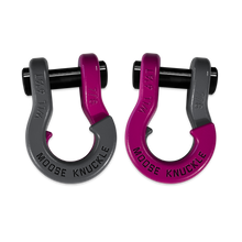 Load image into Gallery viewer, Jowl Recovery Split Shackle 7/8 Gun Gray and Pogo Pink Combo Moose Knuckle Offroad