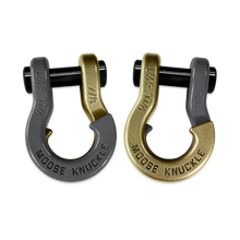 Load image into Gallery viewer, Jowl Recovery Split Shackle 7/8 Gun Gray and Brass Knuckle Combo Moose Knuckle Offroad