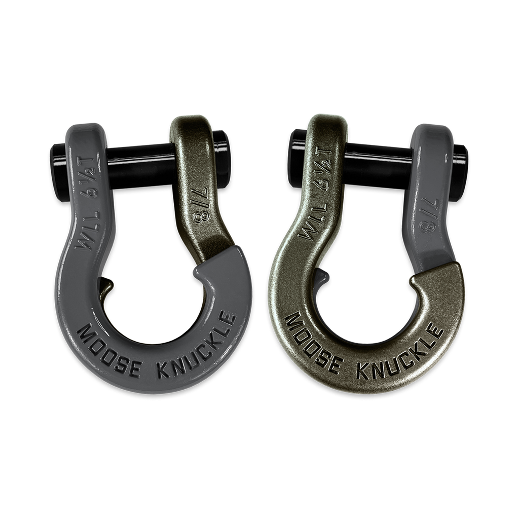 Jowl Recovery Split Shackle 7/8 Gun Gray and Raw Dog Combo Moose Knuckle Offroad