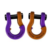 Load image into Gallery viewer, Jowl Recovery Split Shackle 7/8 Grape Escape and Obscene Orange Combo Moose Knuckle Offroad