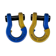 Load image into Gallery viewer, Jowl Recovery Split Shackle 7/8 Blue Balls and Detonator Yellow Combo Moose Knuckle Offroad