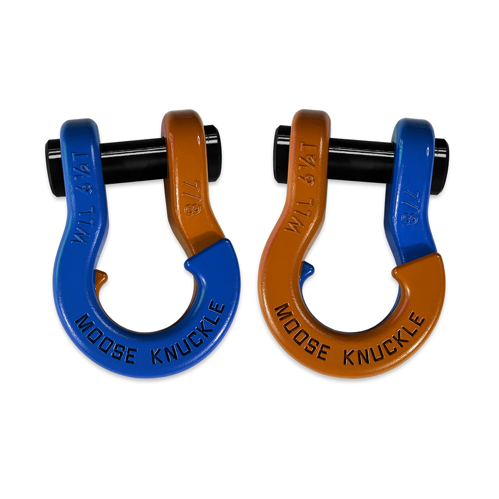 Jowl Recovery Split Shackle 7/8 Blue Balls and Obscene Orange Combo Moose Knuckle Offroad