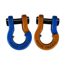 Load image into Gallery viewer, Jowl Recovery Split Shackle 7/8 Blue Balls and Obscene Orange Combo Moose Knuckle Offroad