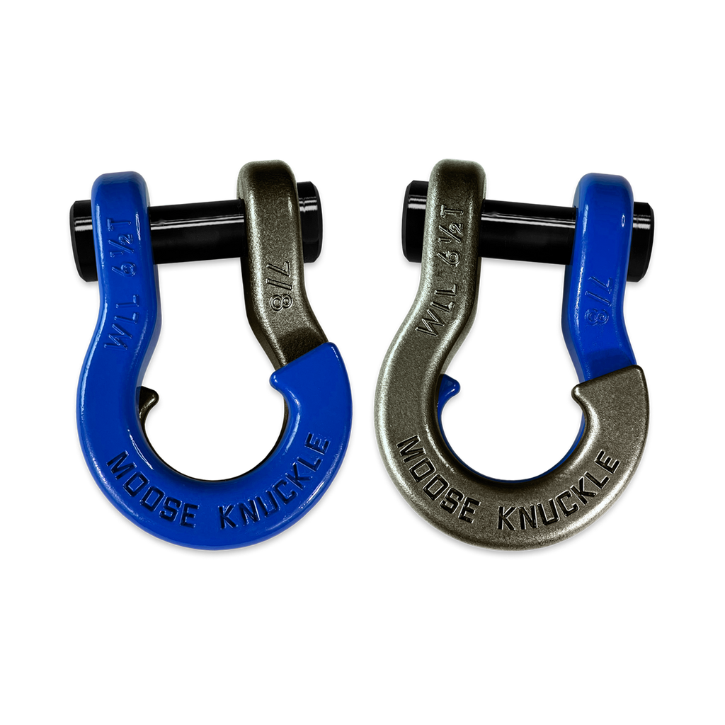 Jowl Recovery Split Shackle 7/8 Blue Balls and Raw Dog Combo Moose Knuckle Offroad