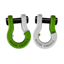 Load image into Gallery viewer, Jowl Recovery Split Shackle 7/8 Sublime Green and Pure White Combo Moose Knuckle Offroad