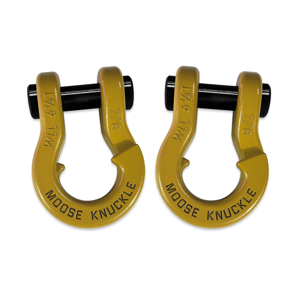 Jowl Recovery Split Shackle 7/8 Detonator Yellow and Detonator Yellow Combo Moose Knuckle Offroad