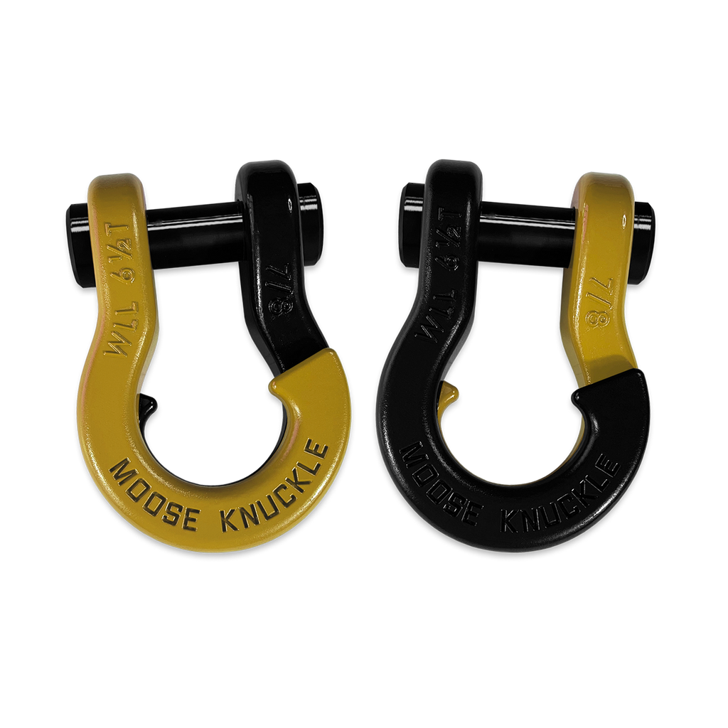 Jowl Recovery Split Shackle 7/8 Detonator Yellow and Black Hole Combo Moose Knuckle Offroad