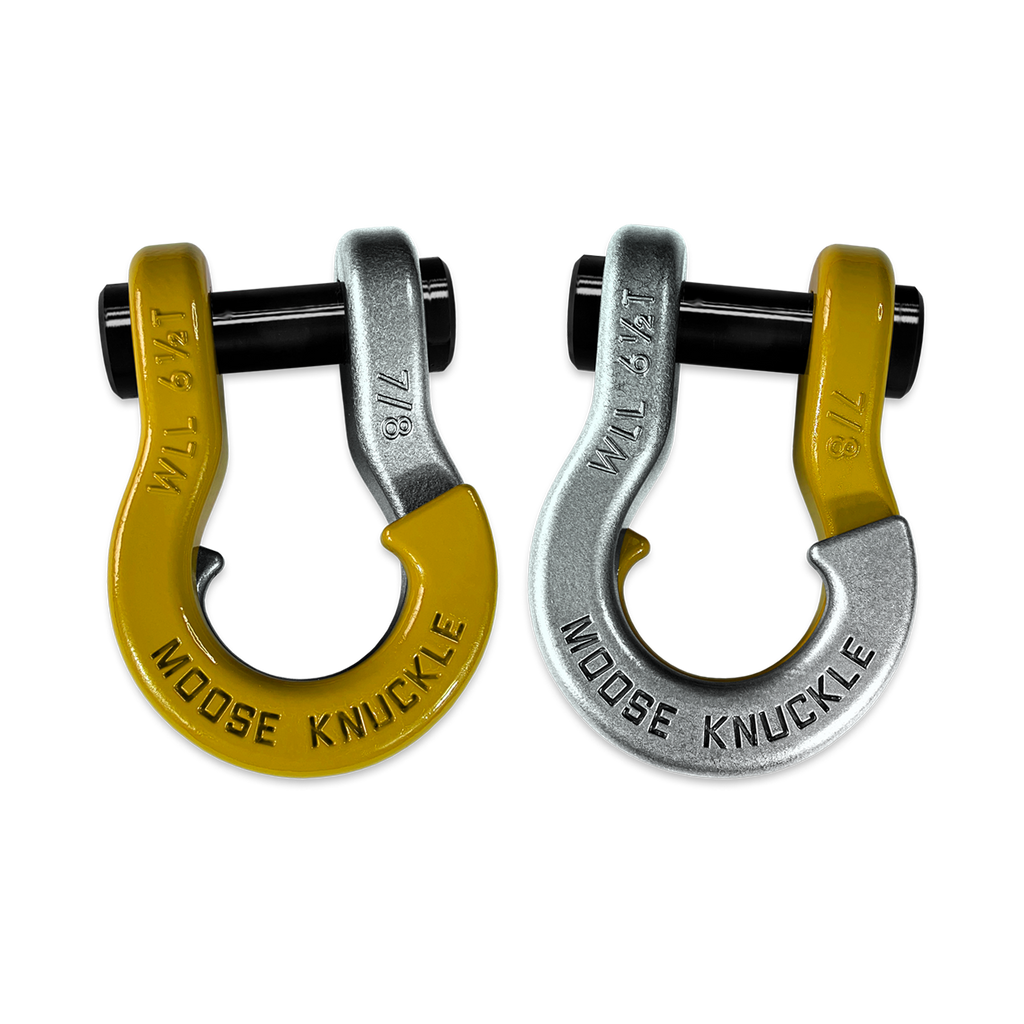 Jowl Recovery Split Shackle 7/8 Detonator Yellow and Nice Gal Combo Moose Knuckle Offroad