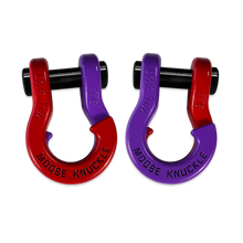 Load image into Gallery viewer, Jowl Recovery Split Shackle 7/8 Flame Red and Grape Escape Combo Moose Knuckle Offroad