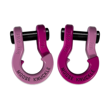 Load image into Gallery viewer, Jowl Recovery Split Shackle 7/8 Pretty Pink and Pogo Pink Combo Moose Knuckle Offroad