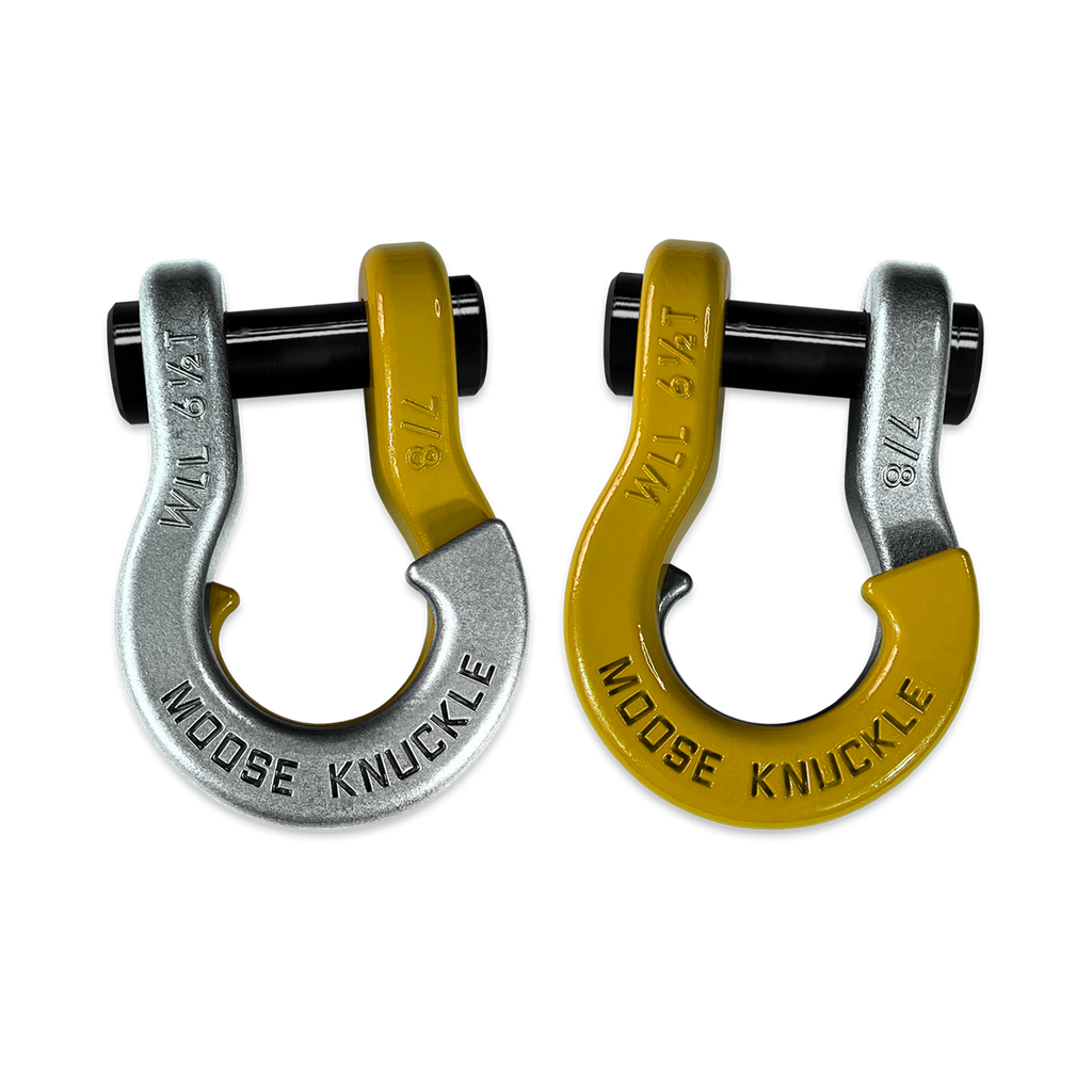 Jowl Recovery Split Shackle 7/8 Nice Gal and Detonator Yellow Combo Moose Knuckle Offroad