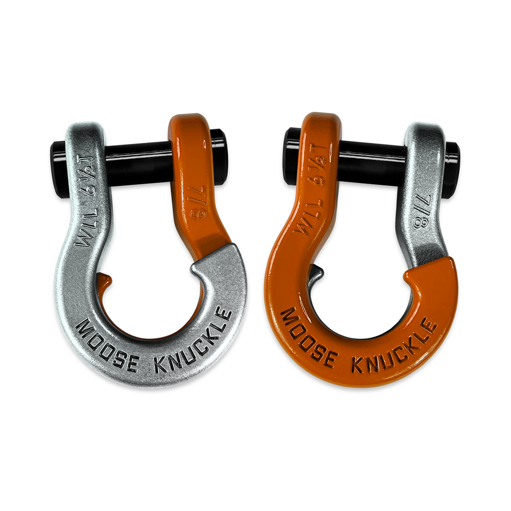 Jowl Recovery Split Shackle 7/8 Nice Gal and Obscene Orange Combo Moose Knuckle Offroad