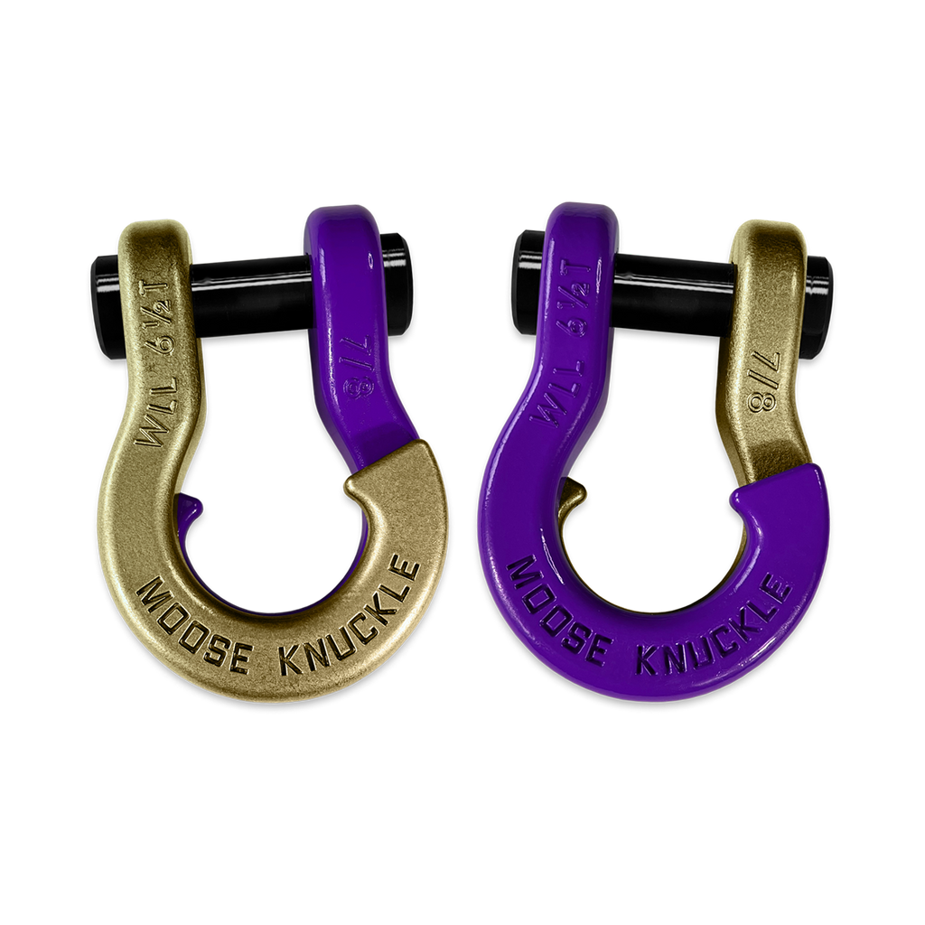 Jowl Recovery Split Shackle 7/8 Brass Knuckle and Grape Escape Combo Moose Knuckle Offroad