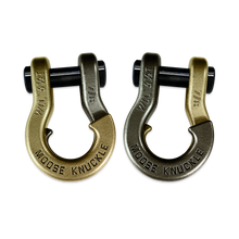 Load image into Gallery viewer, Jowl Recovery Split Shackle 7/8 Brass Knuckle and Raw Dog Combo Moose Knuckle Offroad