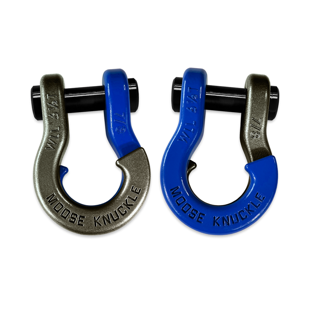 Jowl Recovery Split Shackle 7/8 Raw Dog and Blue Balls Combo Moose Knuckle Offroad