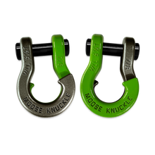 Load image into Gallery viewer, Jowl Recovery Split Shackle 7/8 Raw Dog and Sublime Green Combo Moose Knuckle Offroad