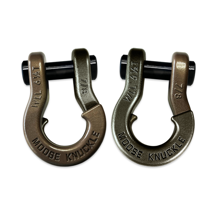 Jowl Recovery Split Shackle 7/8 Buff Bronze and Raw Dog Combo Moose Knuckle Offroad