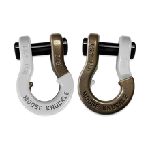 Load image into Gallery viewer, Jowl Recovery Split Shackle 7/8 Pure White and Buff Bronze Combo Moose Knuckle Offroad