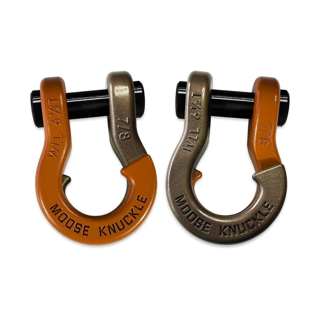 Jowl Recovery Split Shackle 7/8 Obscene Orange and Buff Bronze Combo Moose Knuckle Offroad