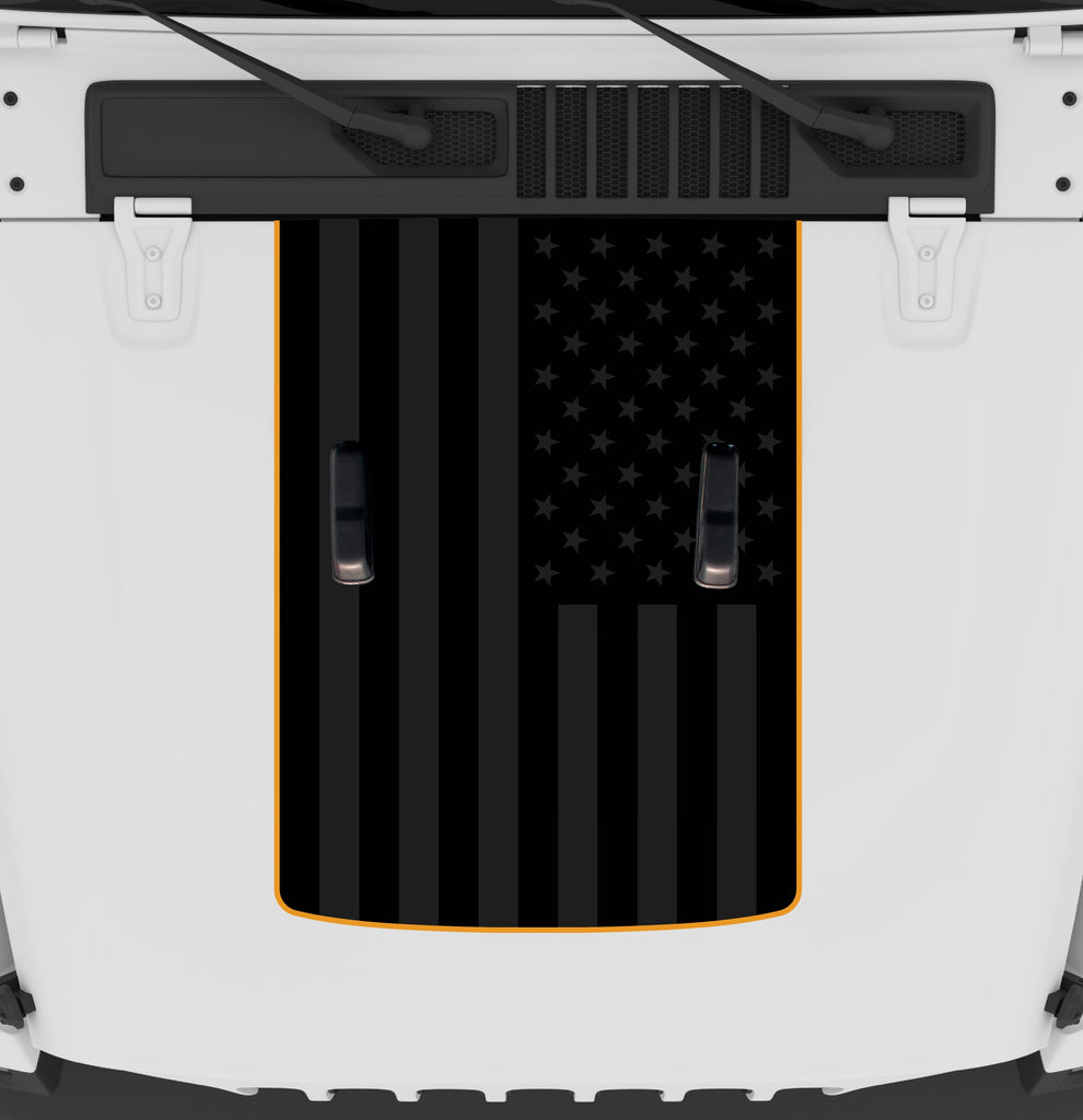 Black Flag Hood Graphic | fits Wrangler JL and Gladiator JT