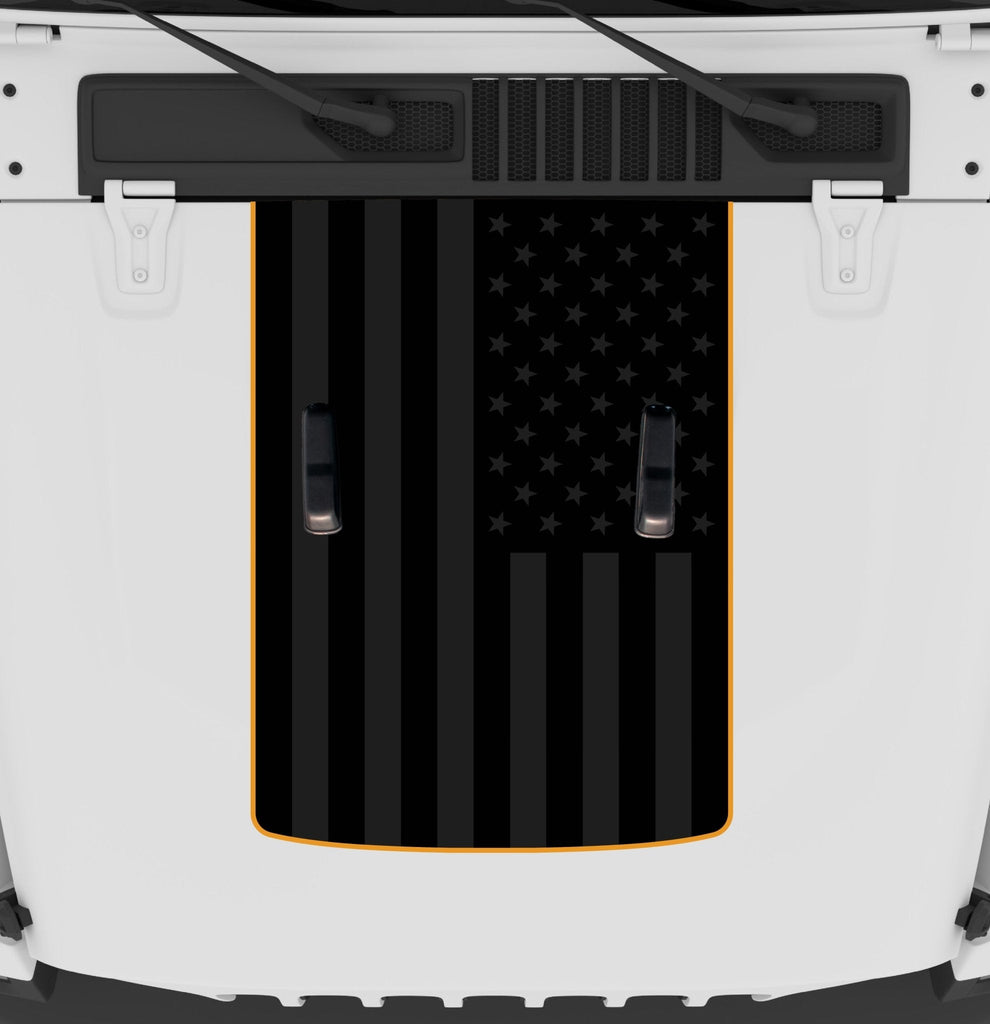Black Flag Hood Graphic | fits Wrangler JL and Gladiator JT