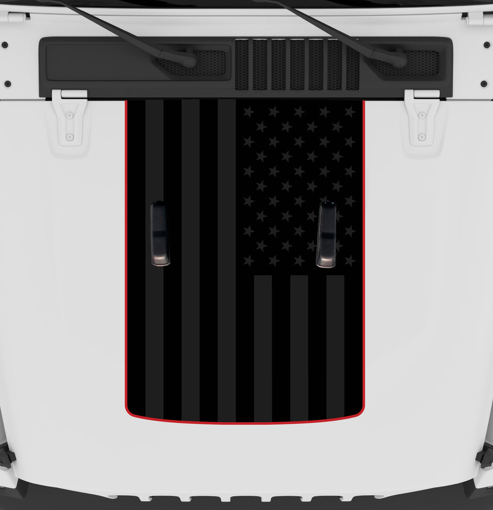 Black Flag Hood Graphic | fits Wrangler JL and Gladiator JT
