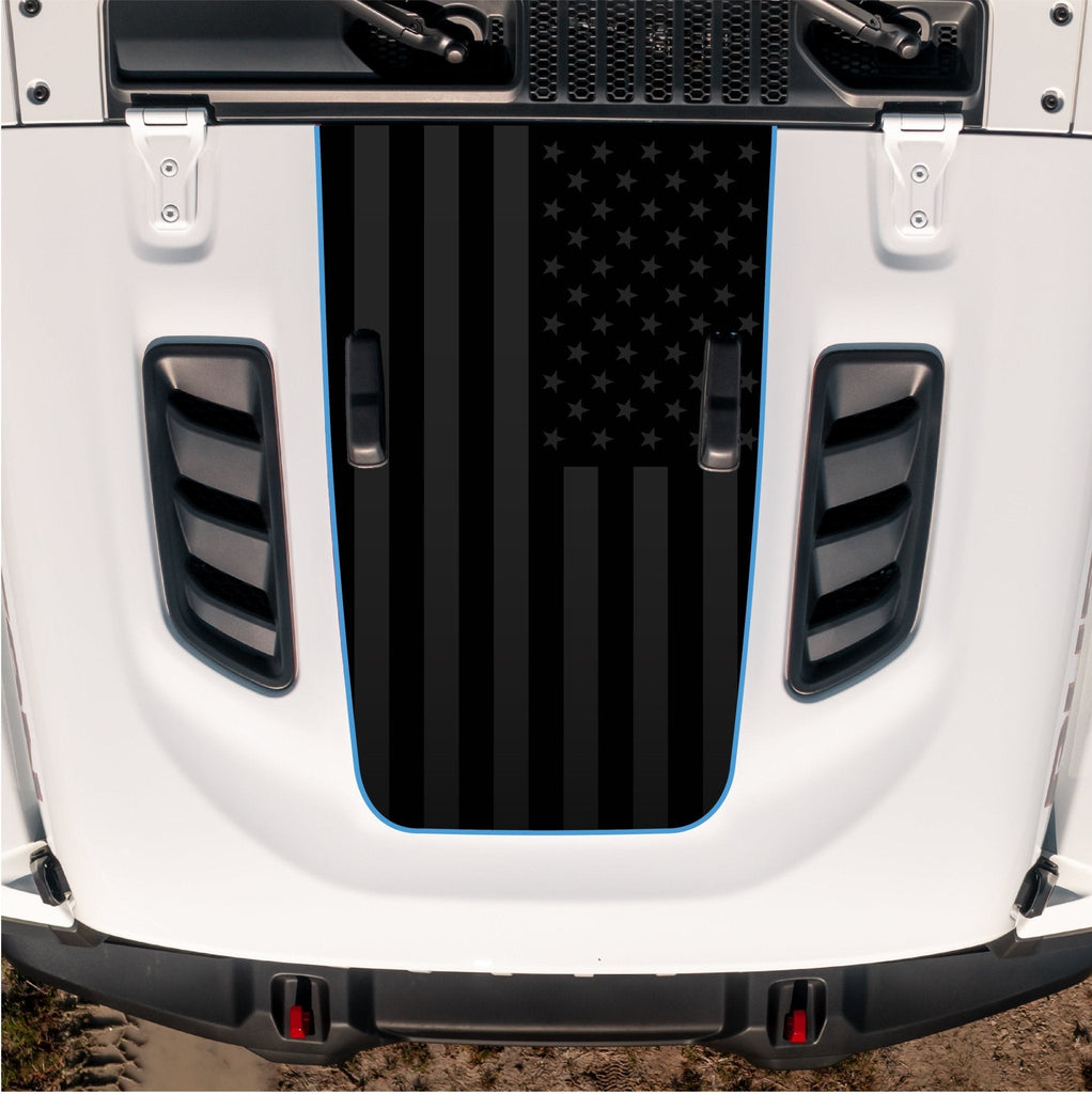 Hood Graphic for RUBICON | Black Flag - fits Wrangler JL & Gladiator JT