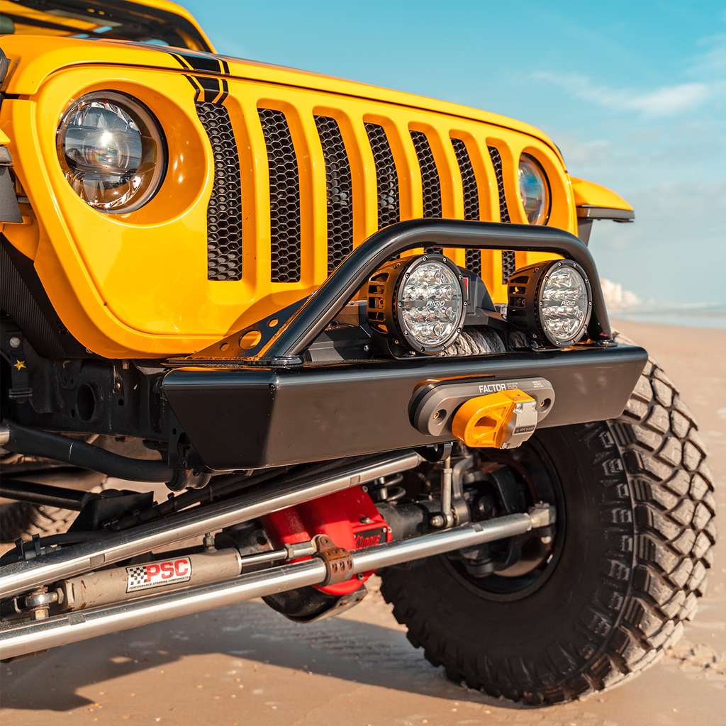 2018-2026 JEEP JL/JLU/JT FRONT BUMPER WITH HOOP (LEGACY 6061 ALUMINUM) SAVVY OFFROAD