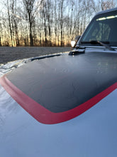 Load image into Gallery viewer, Topographic Rubicon Only Color Line Blackout Hood Decal- Fits Jeep Wrangler &amp; Gladiator JL Hood Decal Printed Single Layer Decal