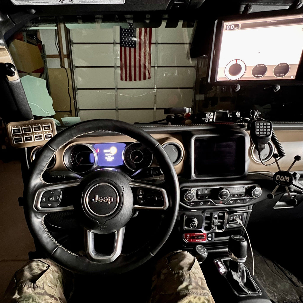 Rearview Mirror Delete for 2018 + Jeep Wrangler JL & Gladiator - CMM Offroad