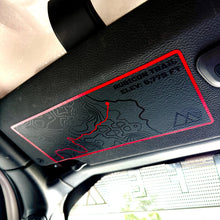 Load image into Gallery viewer, Sun Visor Decal Set – Covers OEM Warning Labels | Driver + Passenger