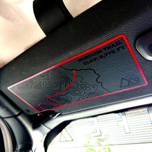 Load image into Gallery viewer, Sun Visor Decal Set – Covers OEM Warning Labels | Driver + Passenger