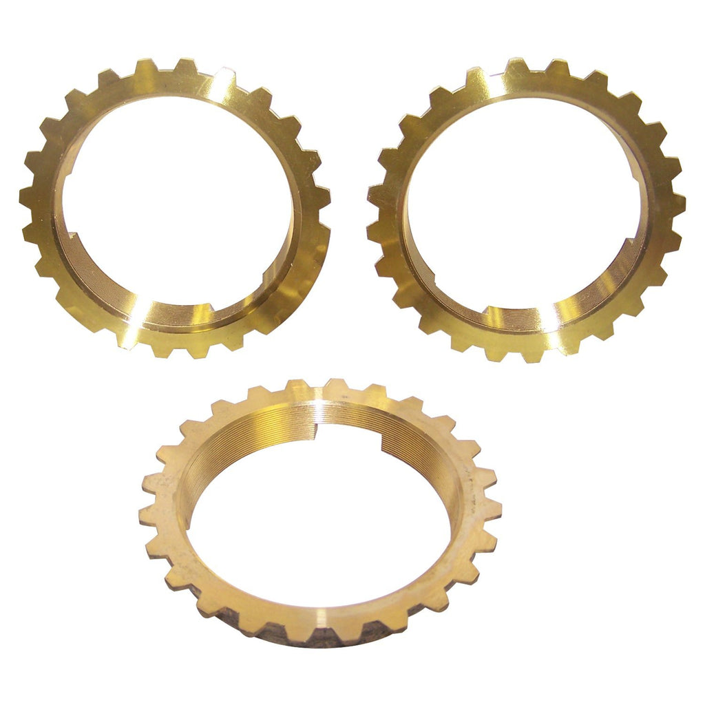 Synchronizer Blocking Ring Set for 71-75 Jeep CJ, SJ J-Series, C104 w/ T15 Trans Crown Automotive