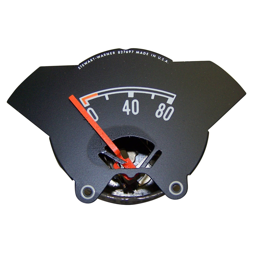 Oil Pressure Gauge for 1981-1984 Jeep SJ, J-10, J-20, Black w/ Orange Needle Crown Automotive