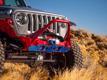 Load image into Gallery viewer, Bare Steel Nighthawk Mid-tube Stinger Front Bumper with Aluminum Skid for JK, JL, and JT - Bare Steel Artec Industries