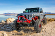 Load image into Gallery viewer, Bare Steel Nighthawk Mid-tube Stinger Front Bumper with Aluminum Skid for JK, JL, and JT - Bare Steel Artec Industries
