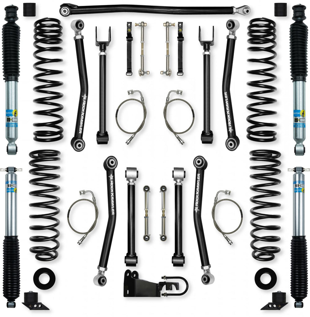 2.5 Inch Adventure X Suspension System for Jeep Wrangler JKU With Bilstein Shocks Rock Krawler