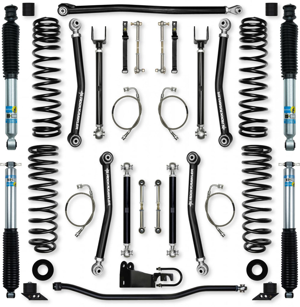 2.5 Inch X-Factor Suspension System for Jeep Wrangler JK With Bilstein Shocks Rock Krawler