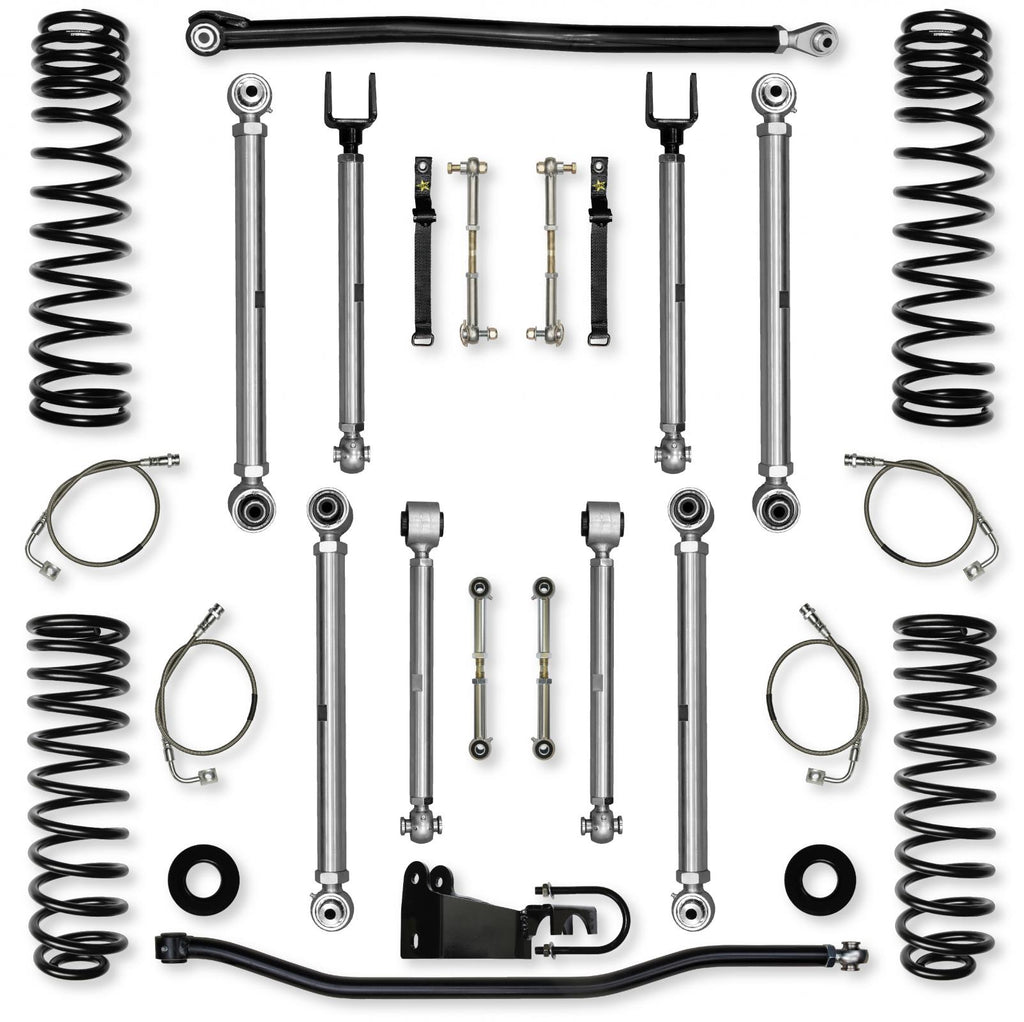 2.5 Inch X-Factor Pro Elite Suspension System for Jeep Wrangler JKU With No Shocks Rock Krawler